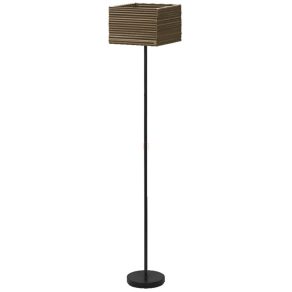   Lampă de podea din carton, 160 cm - Osram Decor Cardboard Square, cu soclu 1xE27, cablu de 1,8 metri, 220-240 V