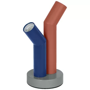   Lampă de birou de design în culorile albastru și roșu, 27,5 cm – Osram Decor Straw, cu 2 socluri E27, 220–240 V