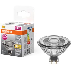   Osram GU5.3 LED 6,1 W, 621 lm, 2700 K, alb cald, cu intensitate reglabilă, sticlă transparentă - înlocuiește becul de 50 W - Star Spot MR16