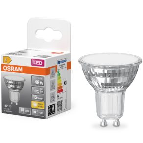  Osram GU10 LED 5,6 W, 620 lm, 2700 K, alb cald, sticlă transparentă - înlocuiește becul de 50 W - Star Spot PAR16