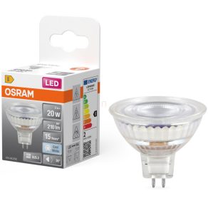   Osram GU5.3 LED 2W, 210 lm, 4000 K, alb rece, sticlă transparentă - înlocuiește becul de 20 W - Star Spot MR16