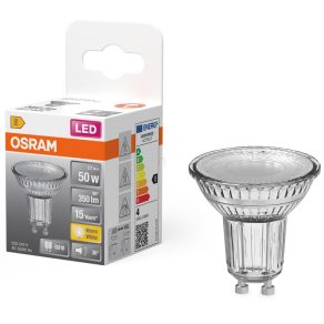   Osram GU10 LED 3,7 W, 350 lm, 2700 K, alb cald, sticlă transparentă - înlocuiește becul de 50 W - Star Spot PAR16