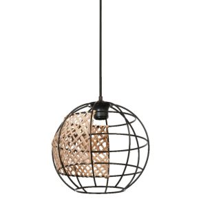   Lampă suspendată din ratan - Osram Decor Cage Globe, cu soclu 1xE27, 220-240 V