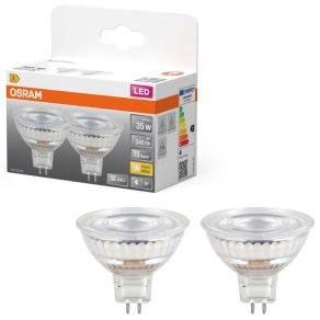   Osram GU5.3 LED 3,4 W, 345 lm, 2700 K, alb cald, sticlă transparentă - înlocuiește becul de 35 W, 2 bucăți, 2 bucăți - Star Spot MR16