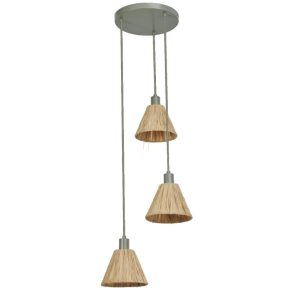   Lampă suspendată Raffia - Osram Decor Raffia Plate, cu soclu 3xE27, 220-240 V