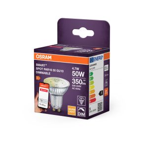   Osram Smart+ ZigBee GU10 LED, 4,7 W, 350 lm, 2700 K, cu intensitate reglabilă