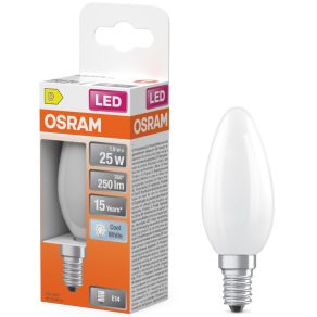   Lumină LED Osram E14, 1,8 W, 250 lm, 4000 K, alb rece, sticlă opală - înlocuiește becul de 25 W - Star Classic B