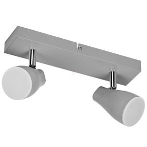 Spot Osram cu sursă de lumină, două brațe, gri (Pearl)