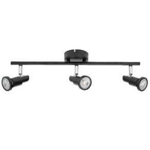   Lampă spot Osram LED GU10 cu sursă de lumină LED, culoare neagră, 3 socluri