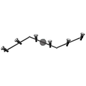   Lampa spot Osram LED GU10 cu sursă de lumină LED, culoare neagră, 6 socluri