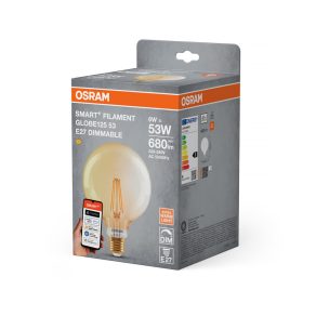   Osram Smart+ Matter Filament Classic E27 LED, 6 W, 680 lm, 2400 K, cu intensitate reglabilă