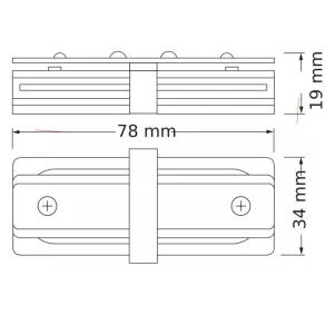   Osram Connector 1-phase tracking system I Type – Sistem de iluminat pe șină monofazat cu element de conectare drept, din aluminiu/plastic, de culoare albă
