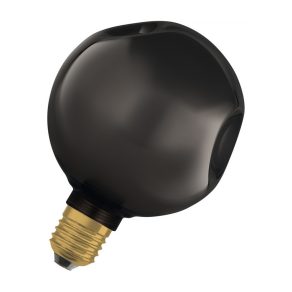   Osram Decor E27 Sursă de lumină LED de design, lumină albă caldă, 300 lm, 3,5 W, sticlă concavă colorată, negru
