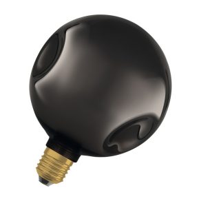   Osram Decor E27 Sursă de lumină LED de design, lumină albă caldă, 300 lm, 3,5 W, sticlă concavă colorată, negru