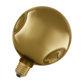   Osram Decor E27 LED sursă de lumină de design, lumină albă caldă, 300 lm, 3,5 W, sticlă concavă colorată, auriu