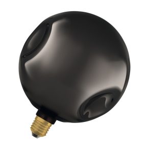  Osram Decor E27 Sursă de lumină LED de design, lumină albă caldă, 300 lm, 3,5 W, sticlă concavă colorată, negru