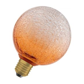   Osram Decor E27 Sursă de lumină LED de design, lumină albă caldă, 300 lm, 3,5 W, sticlă colorată mată, portocaliu