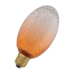  Osram Decor E27 Sursă de lumină LED de design, lumină albă caldă, 300 lm, 3,5 W, sticlă colorată mată, portocaliu