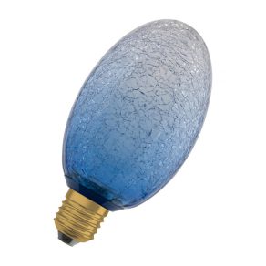   Osram Decor E27 LED sursă de lumină de design, lumină albă caldă, 300 lm, 3,5 W, sticlă colorată mată, albastră
