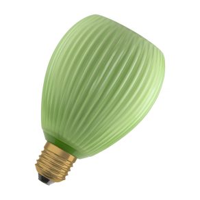   Osram Decor E27 Sursă de lumină LED de design, lumină albă caldă, 300 lm, 3,5 W, sticlă colorată cu nervuri, verde