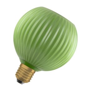   Osram Decor E27 Sursă de lumină LED de design, lumină albă caldă, 300 lm, 3,5 W, sticlă colorată cu nervuri, verde