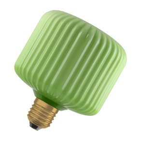   Osram Decor E27 Sursă de lumină LED de design, lumină albă caldă, 300 lm, 3,5 W, sticlă colorată cu nervuri, verde
