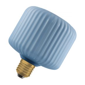   Osram Decor E27 LED sursă de lumină de design, lumină albă caldă, 300 lm, 3,5 W, sticlă colorată cu nervuri, albastră