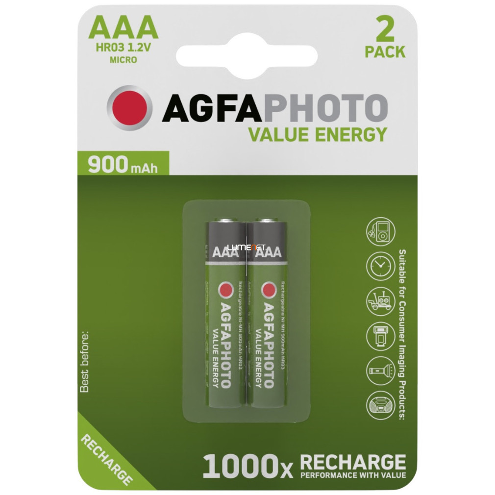 Baterie AAA 900mAh 2 buc./blister (AgfaPhoto)