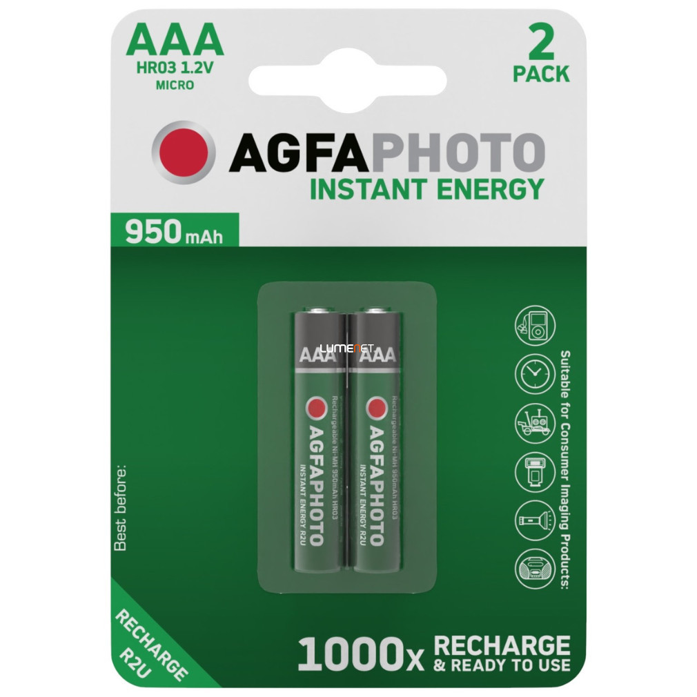 Baterie AAA 950mAh 2 buc./blister (AgfaPhoto)