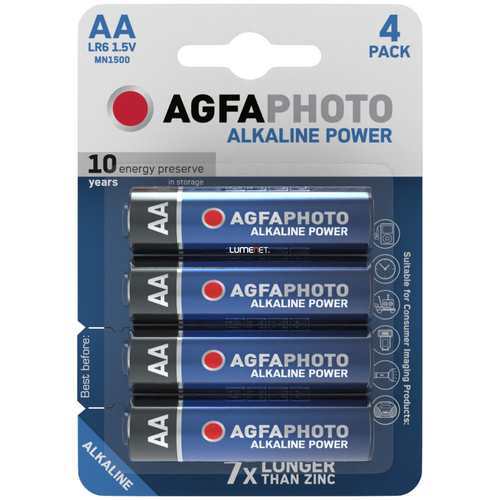 Pixi AA alcaline 4 bucăți/blister (AgfaPhoto)