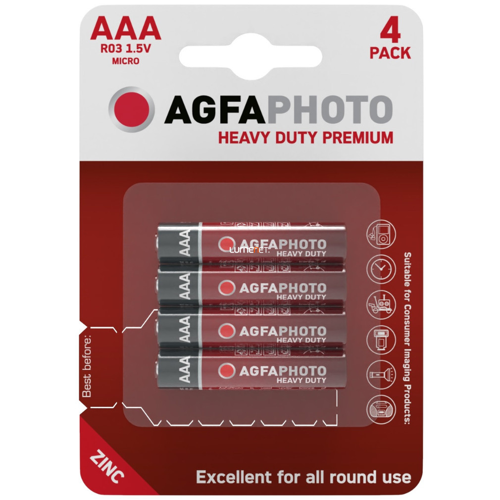 Baterie AAA micro semi-permanente heavy duty 4 buc./blister (AgfaPhoto)