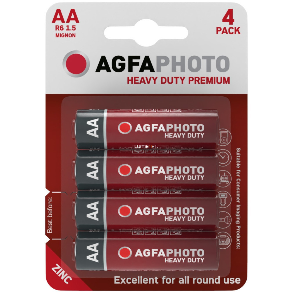 Pixelu AA semi-permanent heavy duty 4 buc./blister (AgfaPhoto)