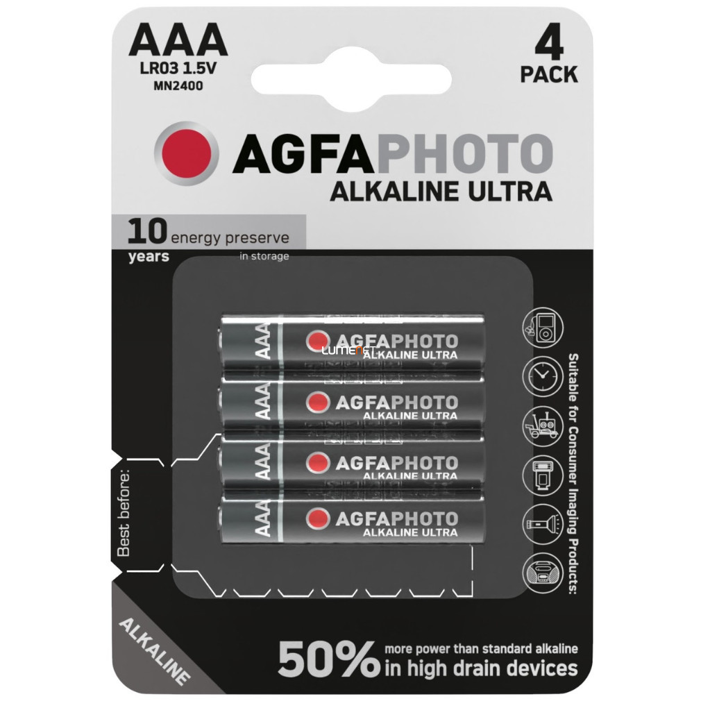 Baterii AAA alcaline micro 4 buc./blister (AgfaPhoto)