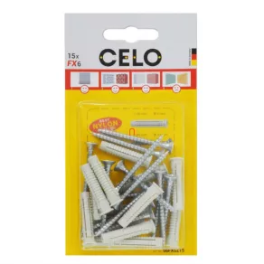   Diblu universal Apolo/Celo M6 + șurub pentru lemn 4,5x45 56FXSZ15, 15 buc./blister