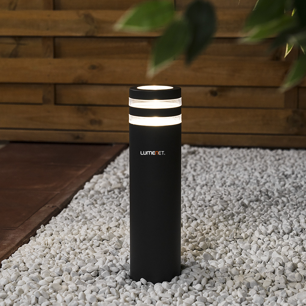 Lampa de exterior cu dungi, 40 cm, culoare gri închis - Focus Lutec 7204803118