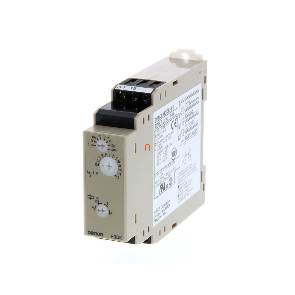 OMRON H3DK-S1 AC/DC 24-240 OMI releu temporizat multitensiune cu 4 funcții (întârziere pornire / impuls de pornire / interval / întârziere pornire)