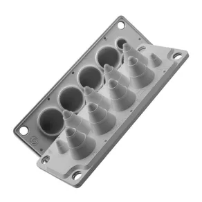   Ghidaj de cablu Morek, MC10, IP54, gri RAL7035, UL94 V0 (103552) (fără știfturi de fixare) MBA1N10X11