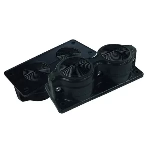   Gură de intrare pentru cabluri cu capac rabatabil MC 2x8-67 mm IP55 RAL 9005 negru  Morek  MBA4N28B11 (rezistență la flacără: UL94 V0)