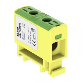   Clemă pentru cablu principal 1x 35/1x35 mm² verde-galben OTL35 Morek MAA1035Y10