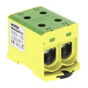   Clemă pentru cablu principal 2x240/2x240 mm² verde/galben OTL240-2 Morek MAA2240Y10