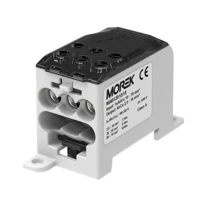   Bloc de distribuție Morek OJL 200A gri 1xAl/Cu 10-70, ieșiri: 6xCu 2,5-16 mm² MAB1201S10