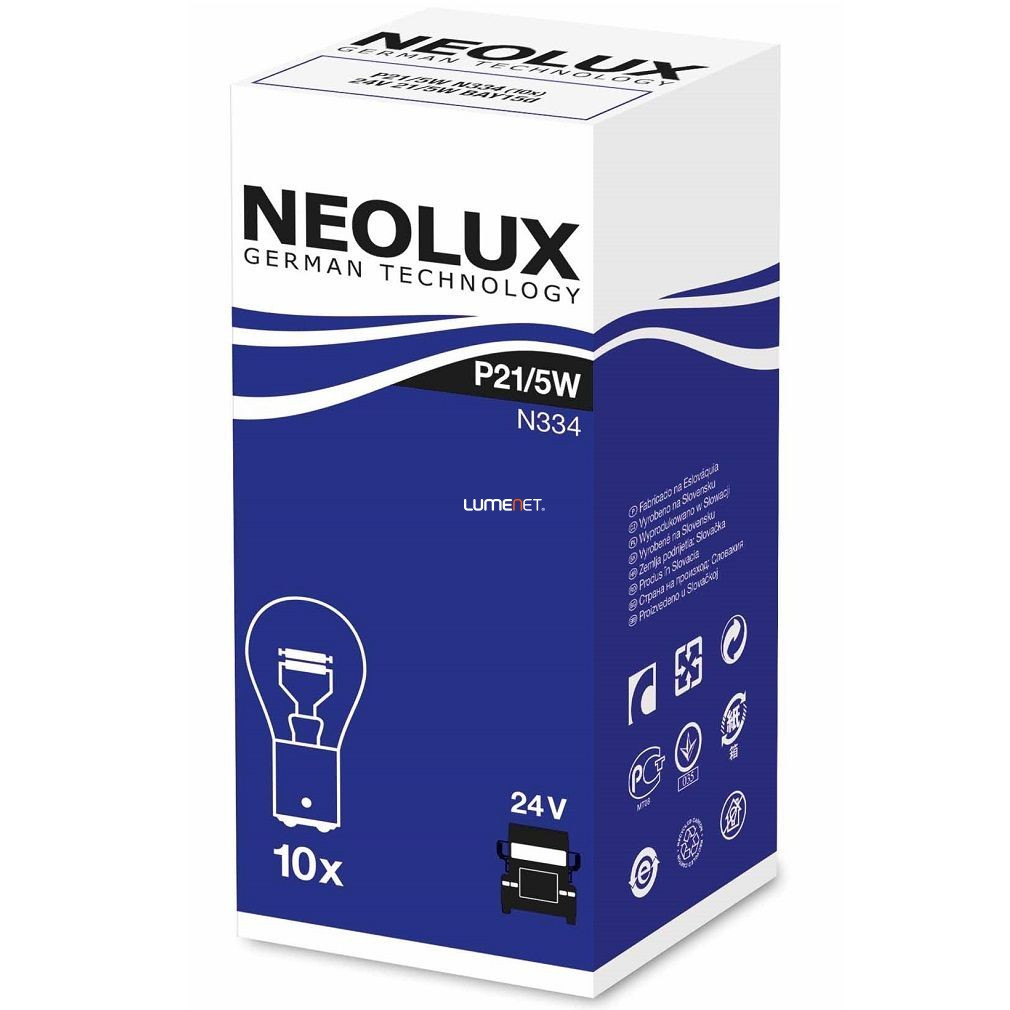 Neolux N334 P21/5W 24V indicator luminos 10 buc./pachet