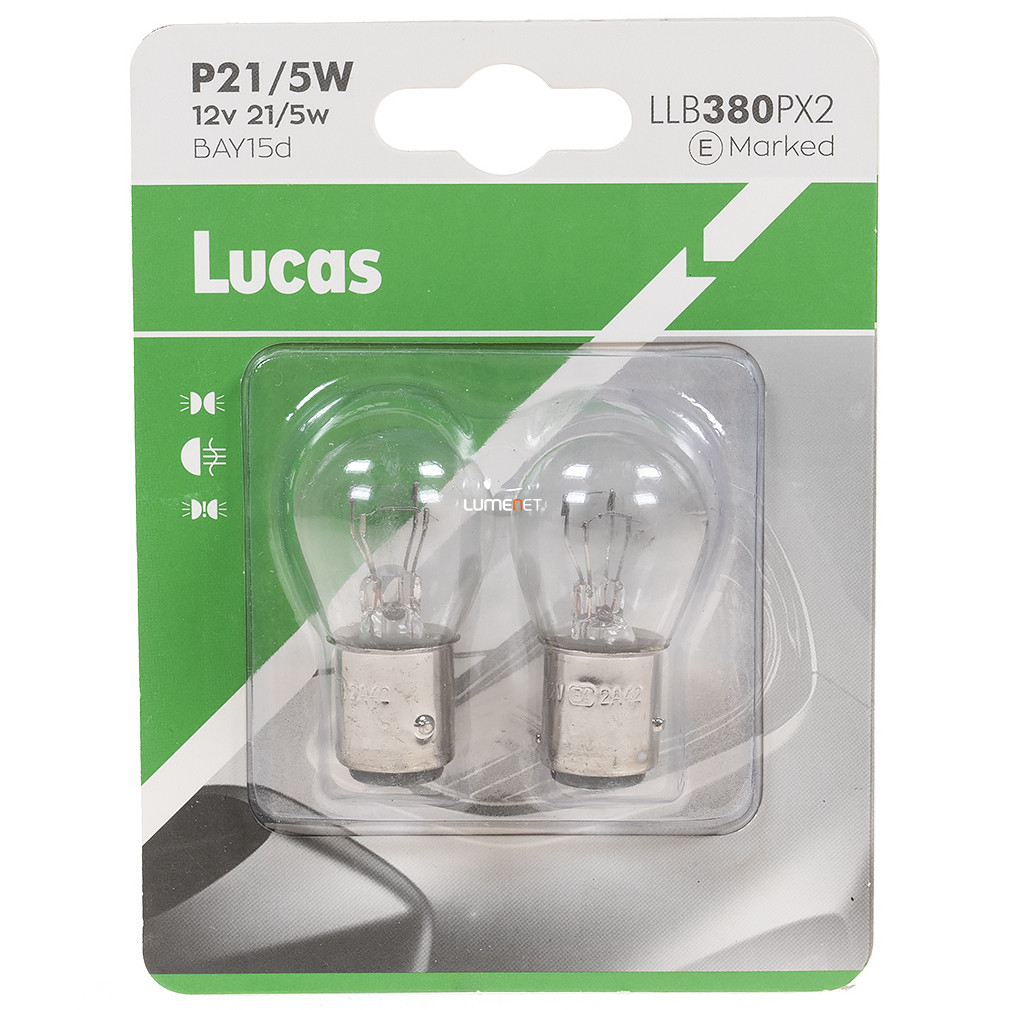 Bec indicator Lucas 12V P21/5W, 2 buc/blaster