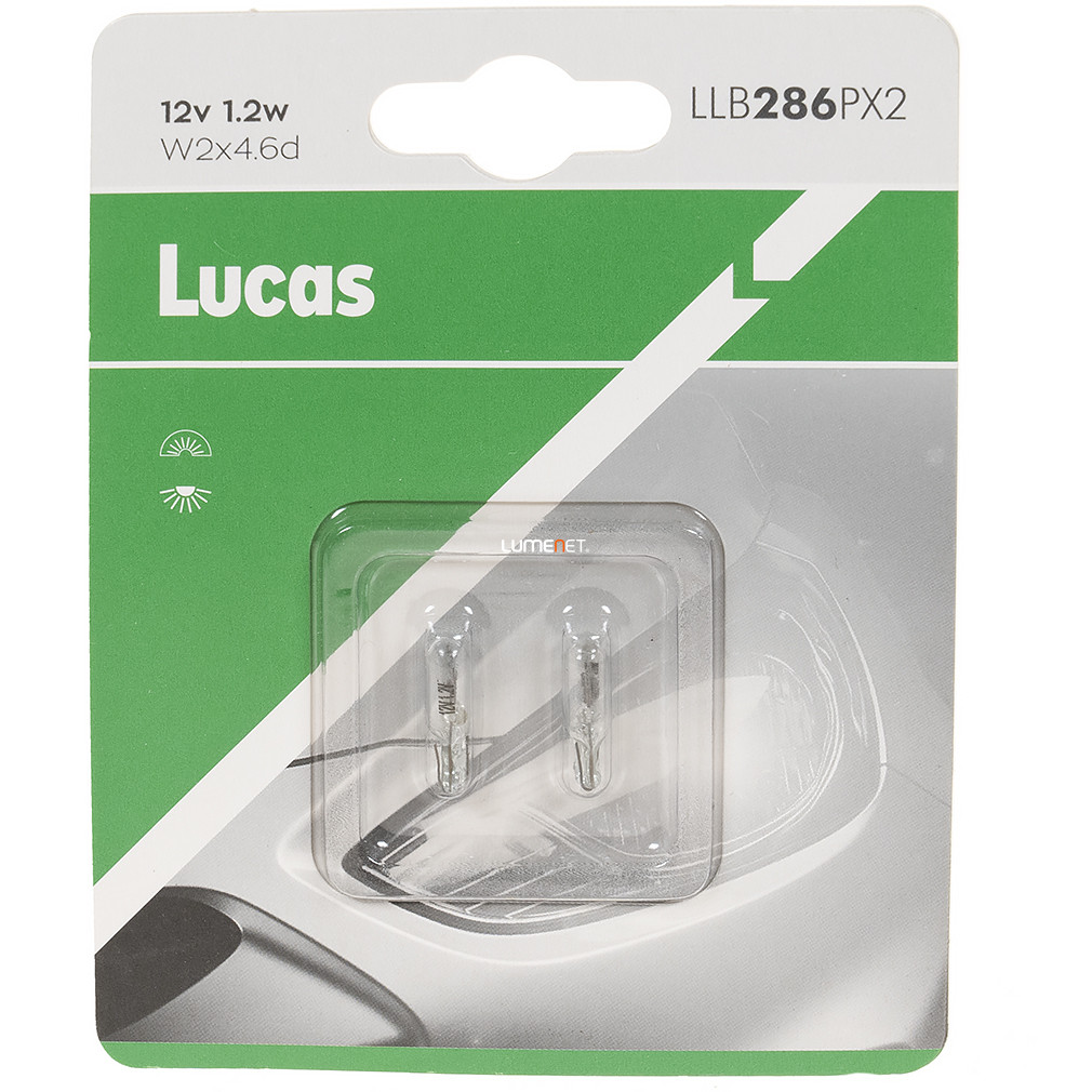 Bec indicator Lucas 12V W1,2W, 2 buc/blaster