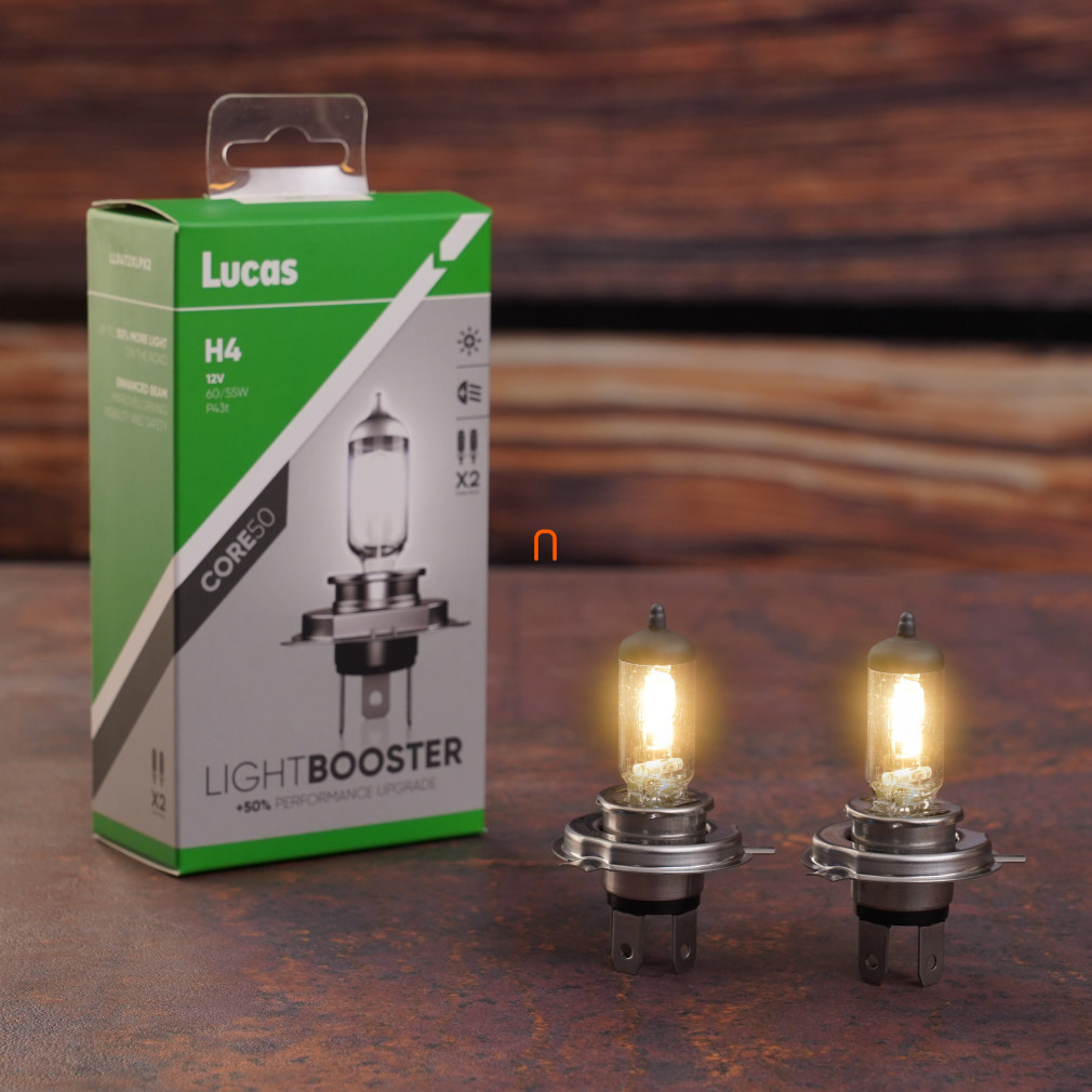 Lucas LightBooster Core H4 bec 12V 60/55W, +50%, 2 buc/pachet