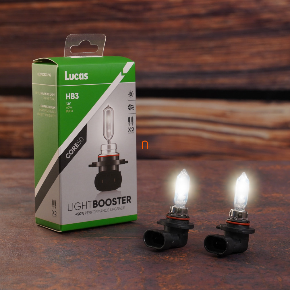 Lucas LightBooster HB3 bec auto 12V 60W, +50%, 2 buc/pachet