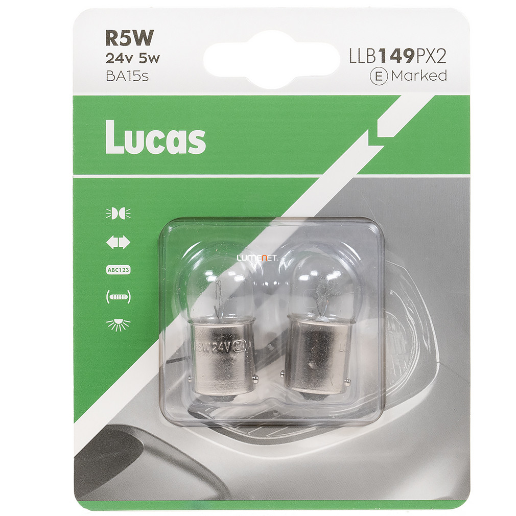 Bec indicator Lucas 24V R5W, 2 buc/blaster