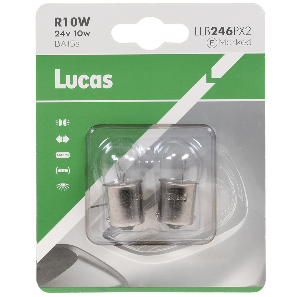 Bec indicator Lucas 24V R10W, 2 buc/blaster