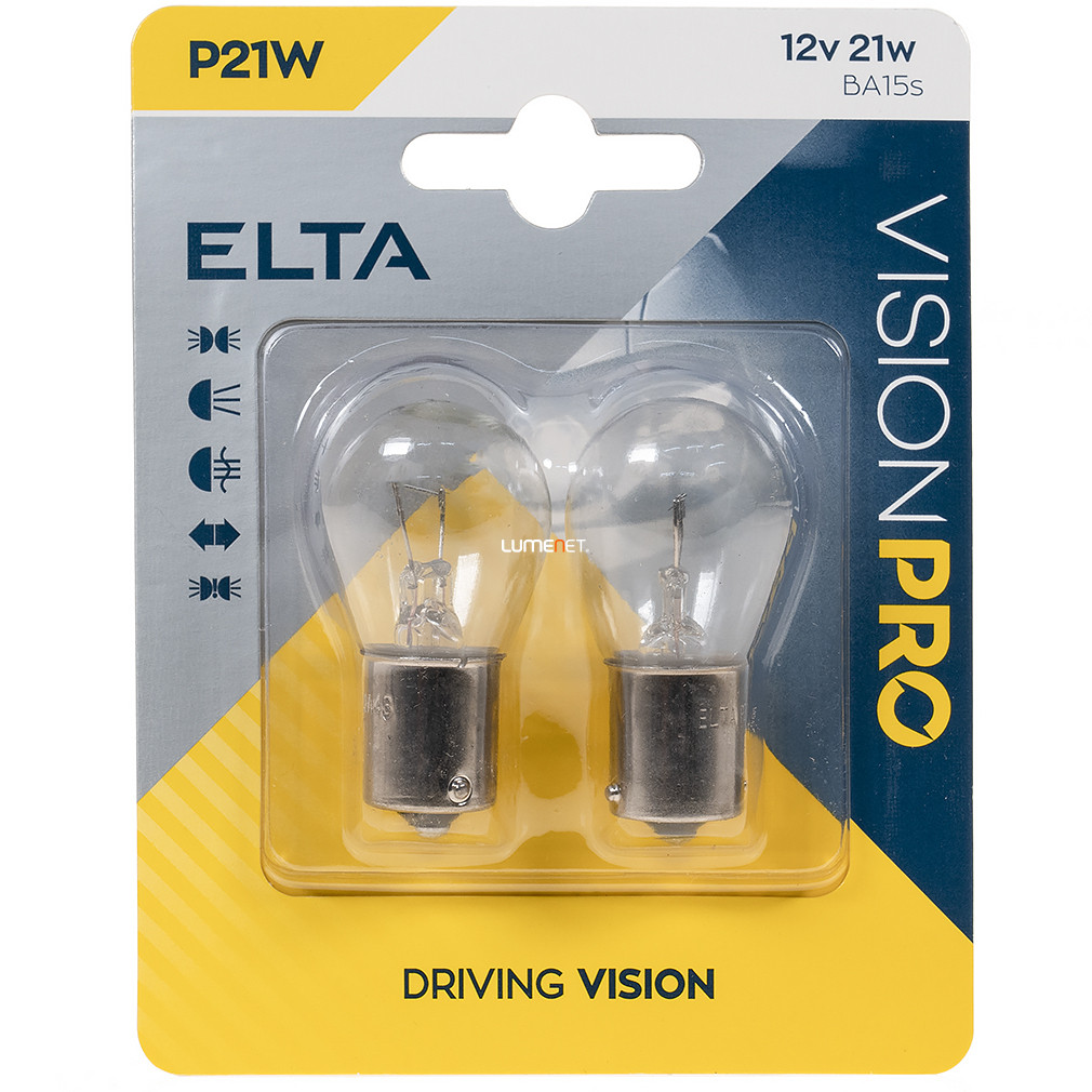 Bec indicator Elta Vision Pro 12V P21W, 2 buc/blaster