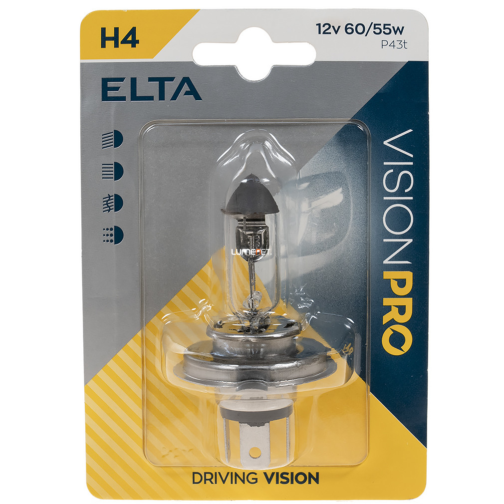 Elta Vision Pro H4 bec auto 12V 60/55W, 1 buc/blaster